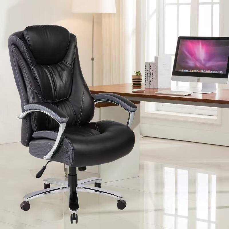 High backrest PU material office chair with adjustable height