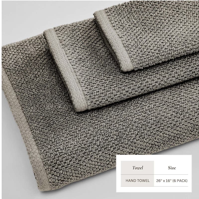 100% Cotton Acacia Collection Ultra Absorbant Popcorn Bath Towels