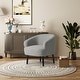 preview thumbnail 29 of 71, Bayville Sherpa Polyester Upholstered Barrel Chair - Faux Shearling Light Gray