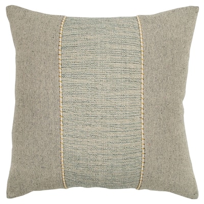 Donny Osmond Light Gray Color Block Throw Pillow
