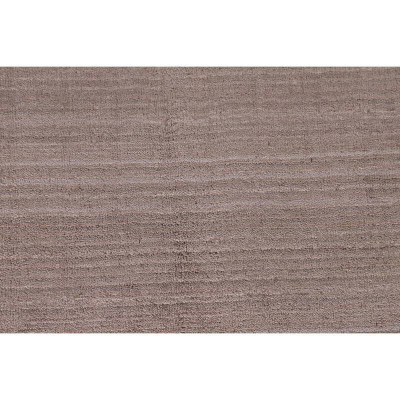 Striped Beige Gabbeh Oriental Area Rug Handmade Wool Carpet - 7'5" x 9'9"