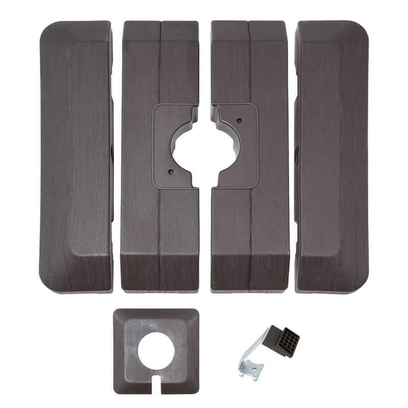 9 x11 FT Patio LED Lighted Cantilever Umbrella with Weighted Base