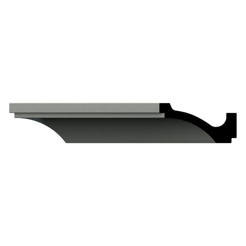 3 1/8"H x 6"P x 6 1/2"F x 94 1/2"L Arlene Crown Moulding - 1-Pack