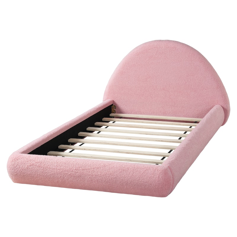 Christopher Knight Home - Rosalie Modern Upholstered Bed Frame with Curved Headboard