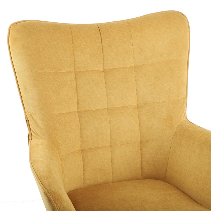 Velvet Rocking Chair Upholstered Recliner Comfy Accent Chair