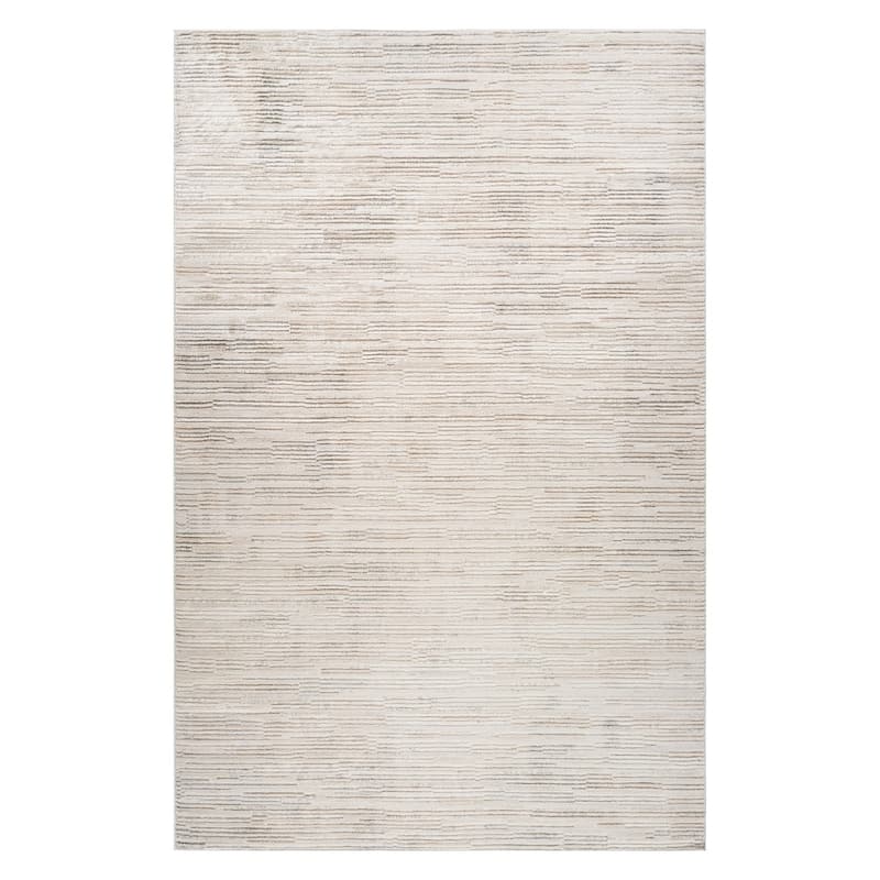 Bineb Distressed Geometric Stain Resistant Woven Durable Area Rug By HomeRoots - 4' X 6'