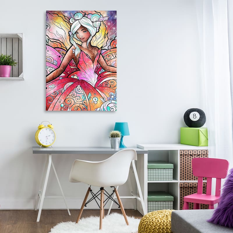 Stupell Pastel Nouveau Fairy Canvas Wall Art Design By Mandie Manzano