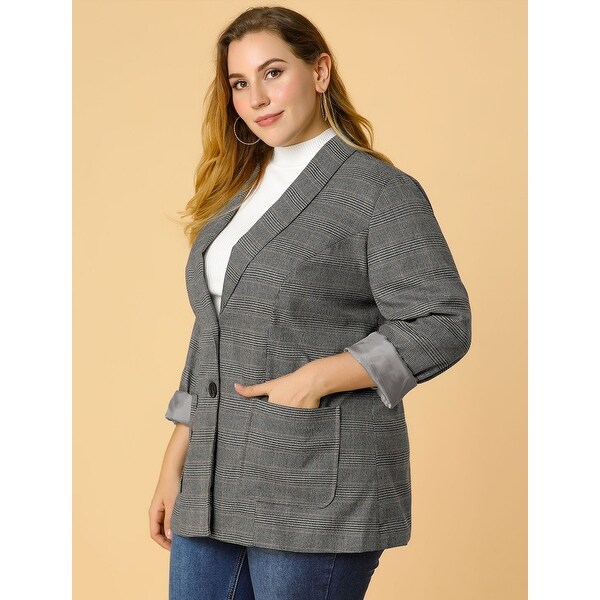 plus size grey blazer