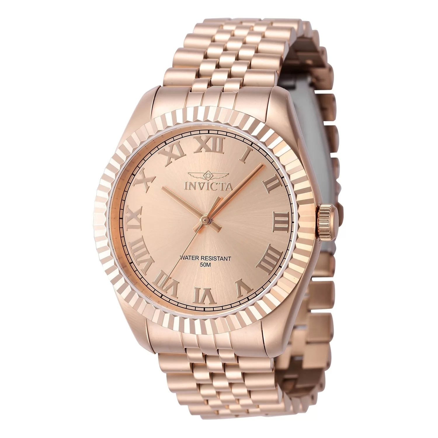 Invicta Men's 47407 Specialty Quartz 3 Hand Rose Gold Dial Watch