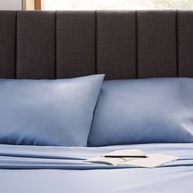 Clean Design Home x Martex 400 Thread Count Blue Sheet Set