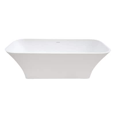 Kingston Brass Arcticstone 67" Free Standing Solid Surface Soaking Tub