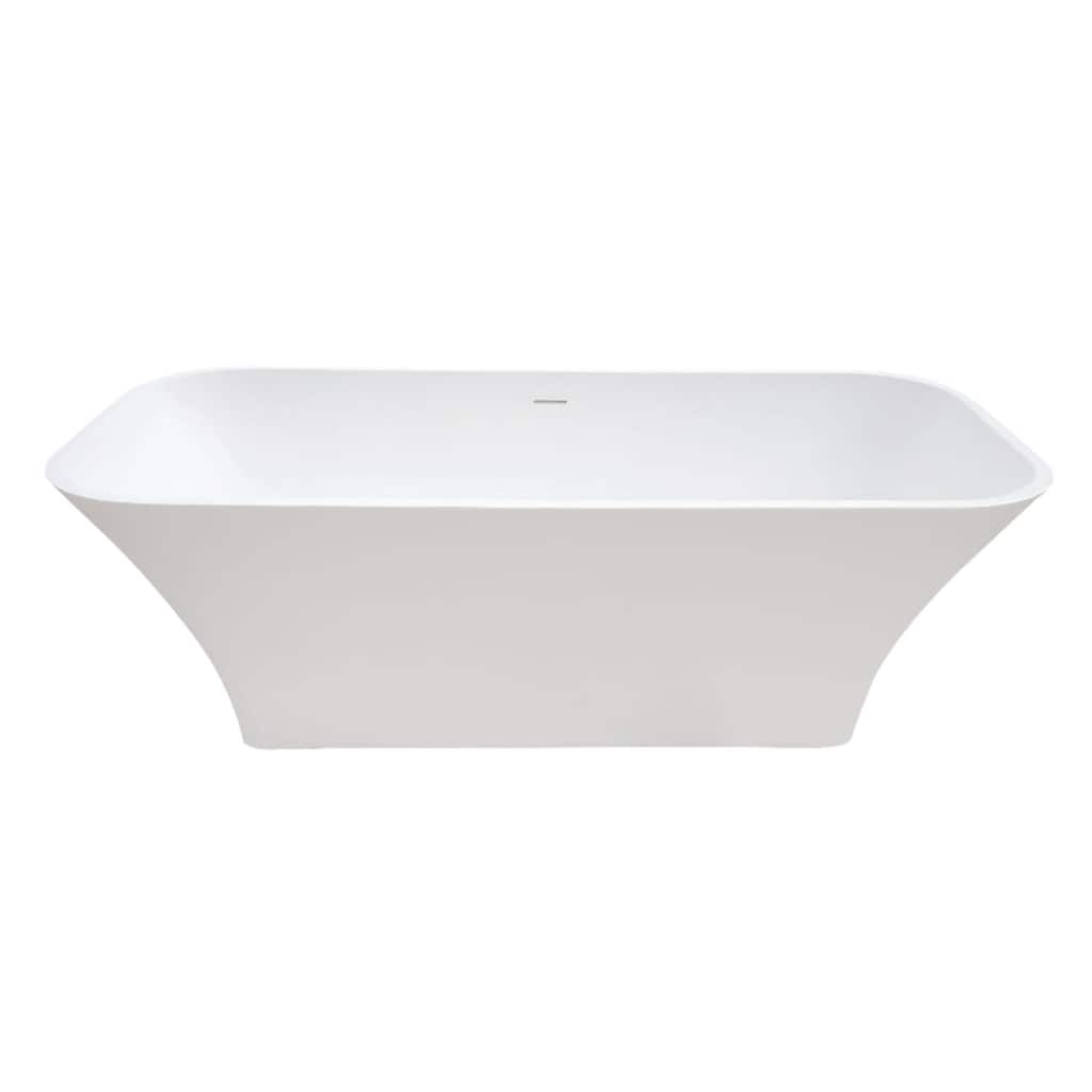 Kingston Brass Arcticstone 67" Free Standing Solid Surface Soaking Tub