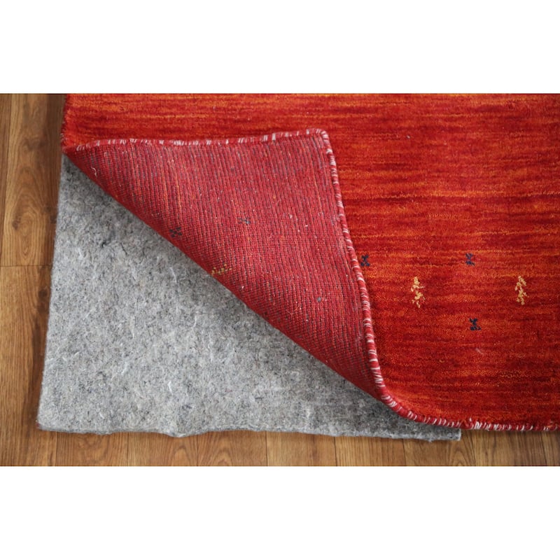 Gabbeh Indian Rug Handmade Orange Tribal Wool Carpet - 4'5" x 6'5"