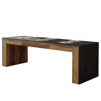Long Dining Table for 6-8 People, 86.6-Inch Rectangular Kitchen Table