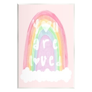 Stupell You Are Loved Pastel Phrase Wall Plaque Art Design by Lil' Rue ...