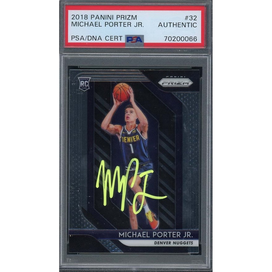 Michael Porter Jr 2018 Panini Prizm Signed Basketball Rookie Card #32 Auto PSA - 8'6" x 11'6"
