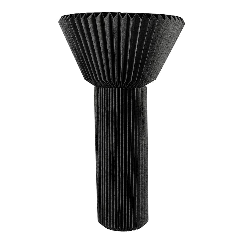 Archer 37" Modern Pleated Shade Floor Lamp - Black