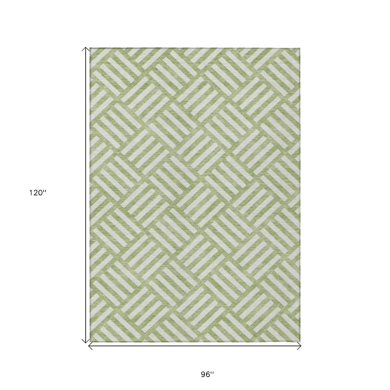 HomeRoots Geometric Transitional Rectangle Outdoor Rug