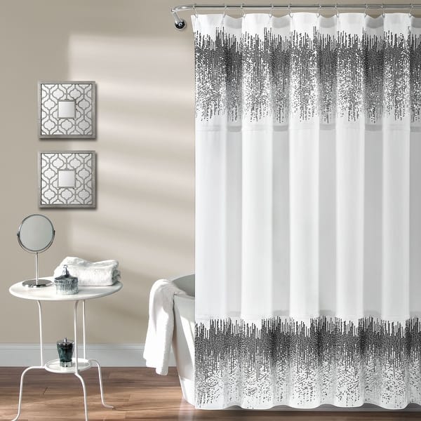 Lush Decor Shimmer Sequins Shower Curtain Overstock 17374486