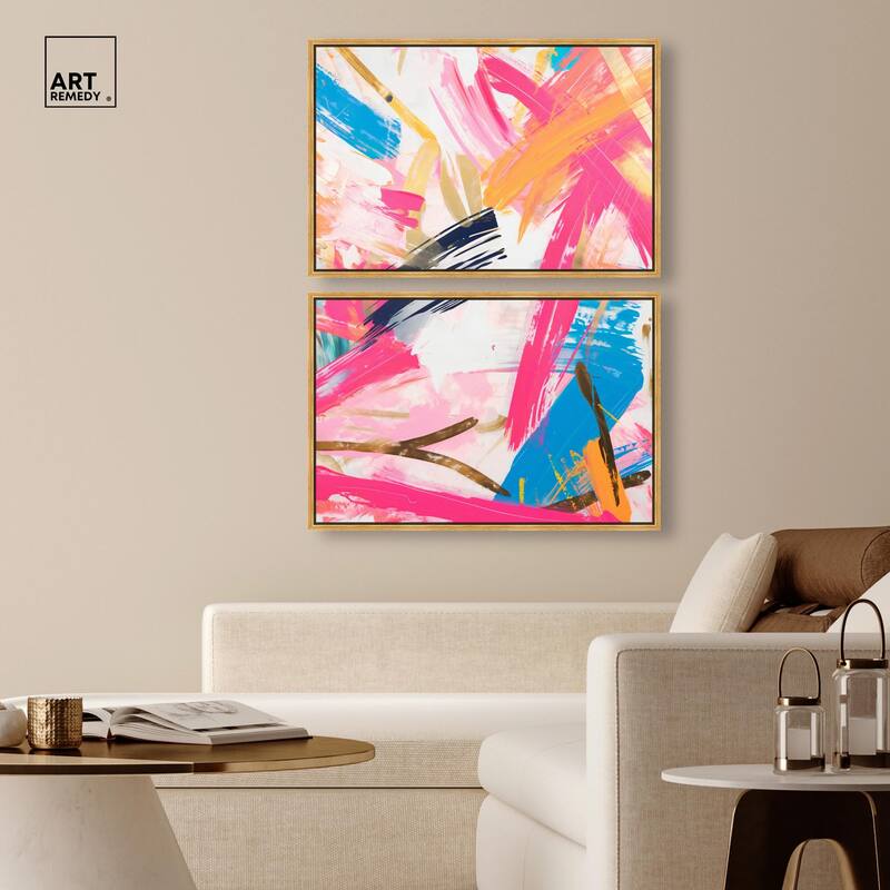 Language Spontaneity II Canvas Set of 2 by Art Remedy
