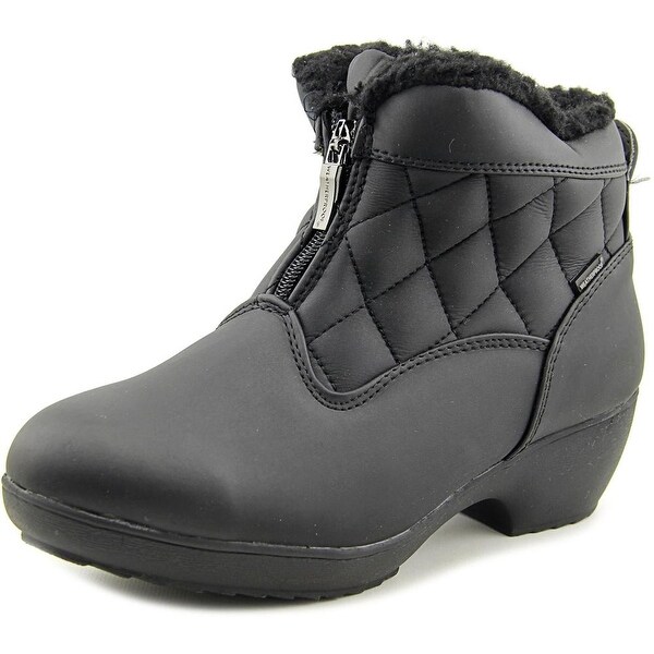 Weatherproof Lori Women Round Toe Canvas Black Winter Boot