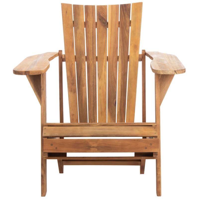 SAFAVIEH Outdoor Mangla Adirondack Chair with Retractable Footrest - 52W x 32D x 30H
