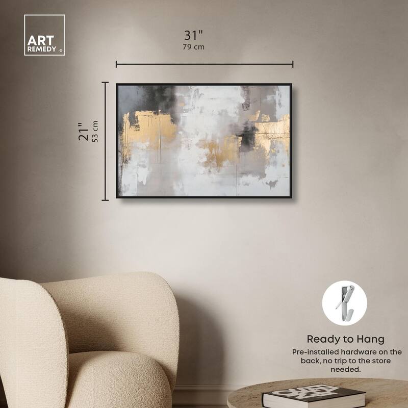 Gilded Gray I Canvas by Art Remedy