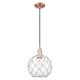Option Clear Glass with White Rope / Antique Copper