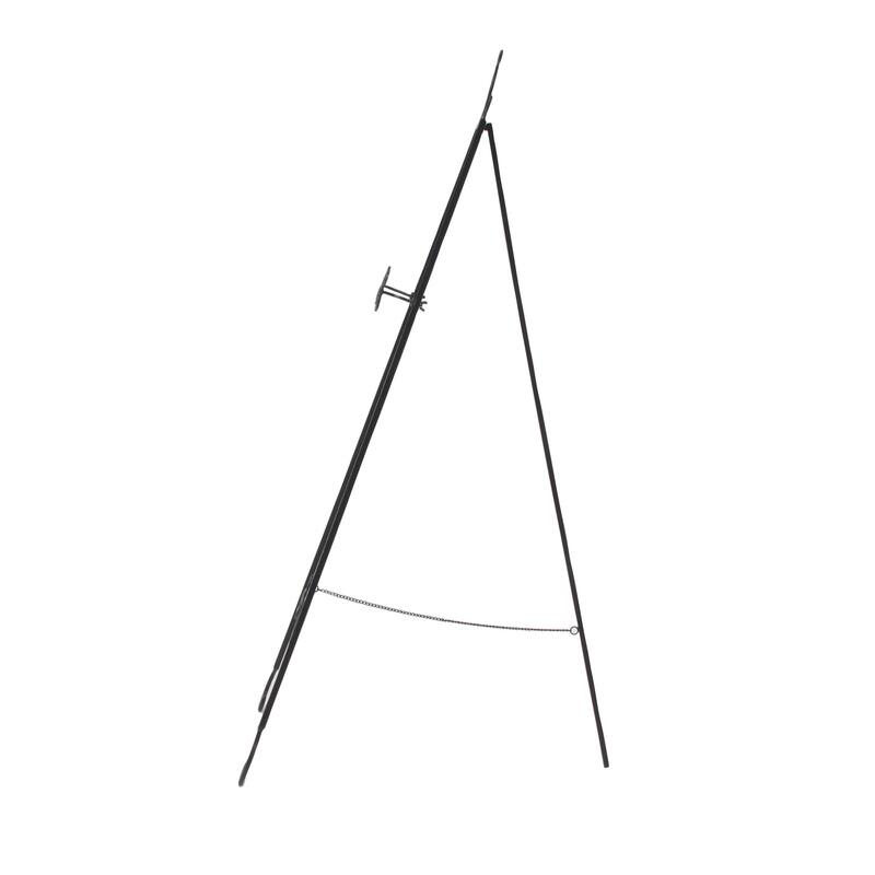 Metal Scroll Large Adjustable 3 Tier Display Easel with Chain Support - Black - Roche River Decor