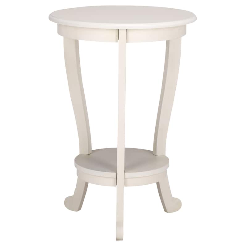 SAFAVIEH Carlotta Grey Pedestal Side Table - 18.1" x 18.1" x 26" - 18"W x 18"D x 26"H - Ivory