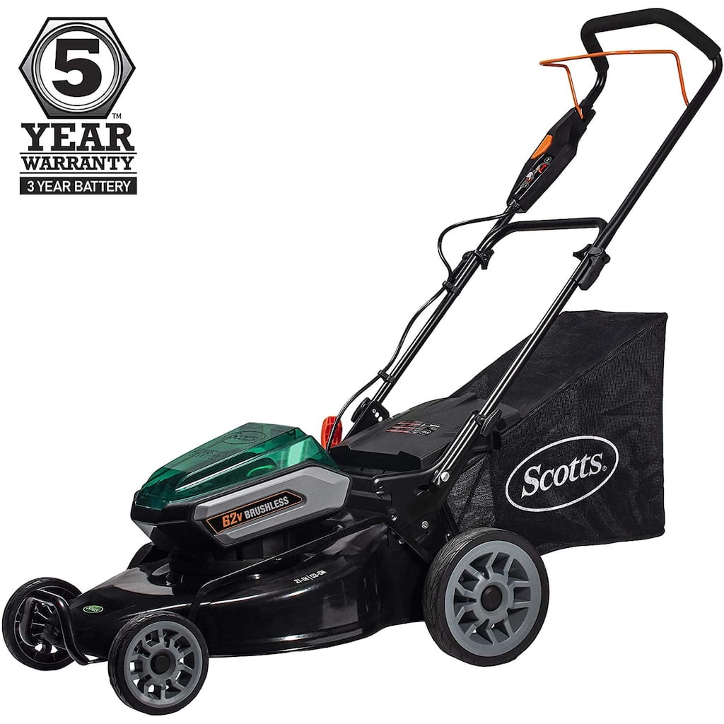 Scotts 21- Inch Cordless 62 Volt Lithium Lawn Mower