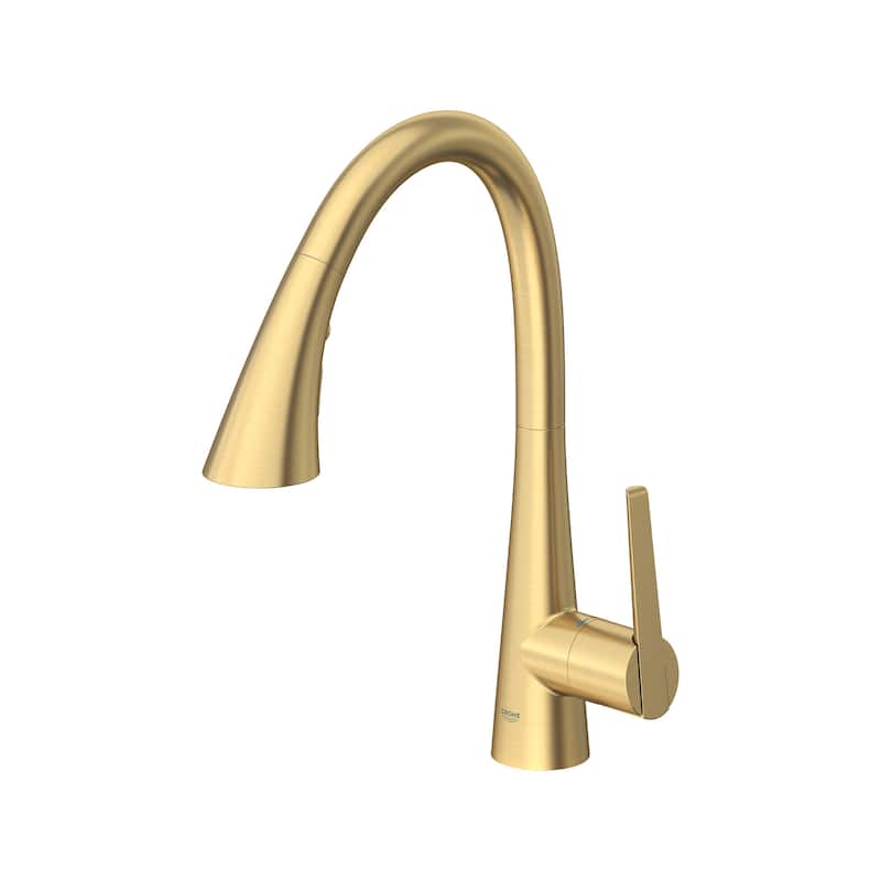 Grohe Zedra 1.75 GPM Single Hole Pull Down Kitchen Faucet with