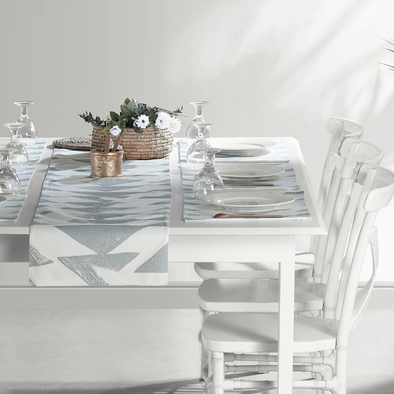 Exclusive Fabrics Triad Printed Cotton Table Runner & Placemats