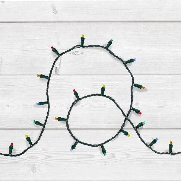 200 MultiColor LED Wide Angle Christmas Lights 49ft Green Wire 49