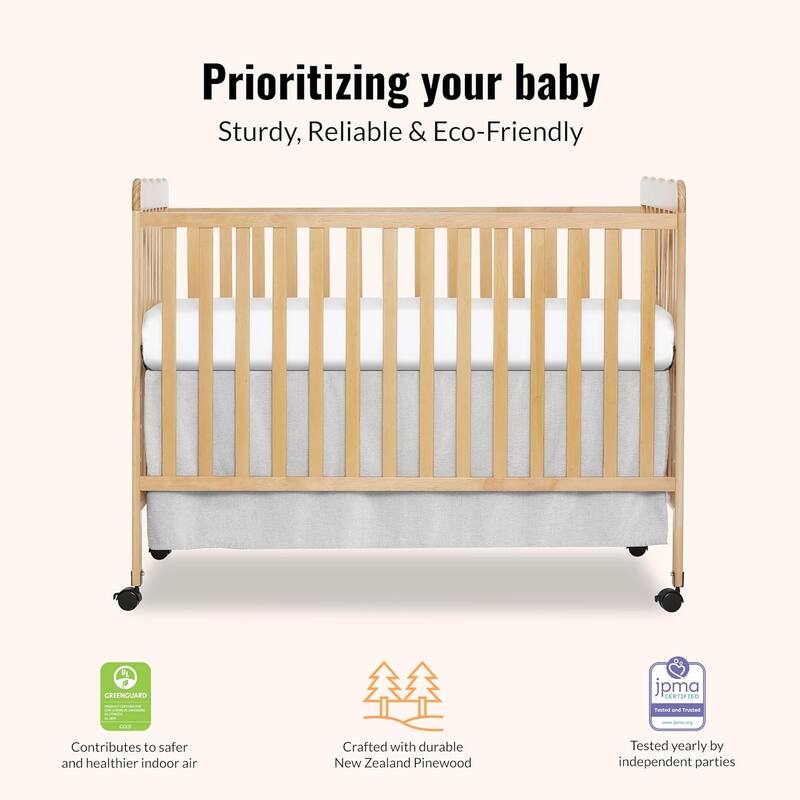 Dream On Me Natural Wood 2-in-1 Classic Convertible Crib