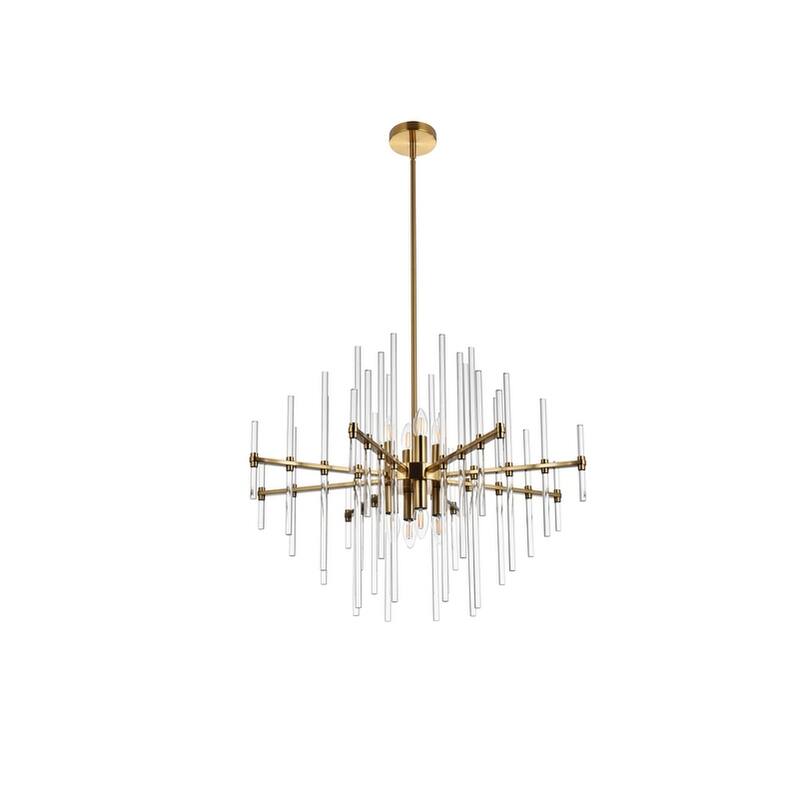 Samuel 31 inch Crystal Rod Pendant - N/A