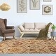 preview thumbnail 28 of 125, Miranda Haus Oriental Traditional Floral Damask Indoor Area Rug 4' x 6' - Camel