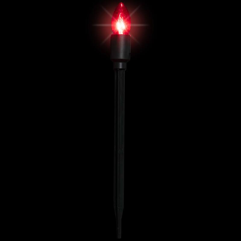 Set of 15 Lighted Red, Clear Green C9 Christmas Pathway Marker Decor