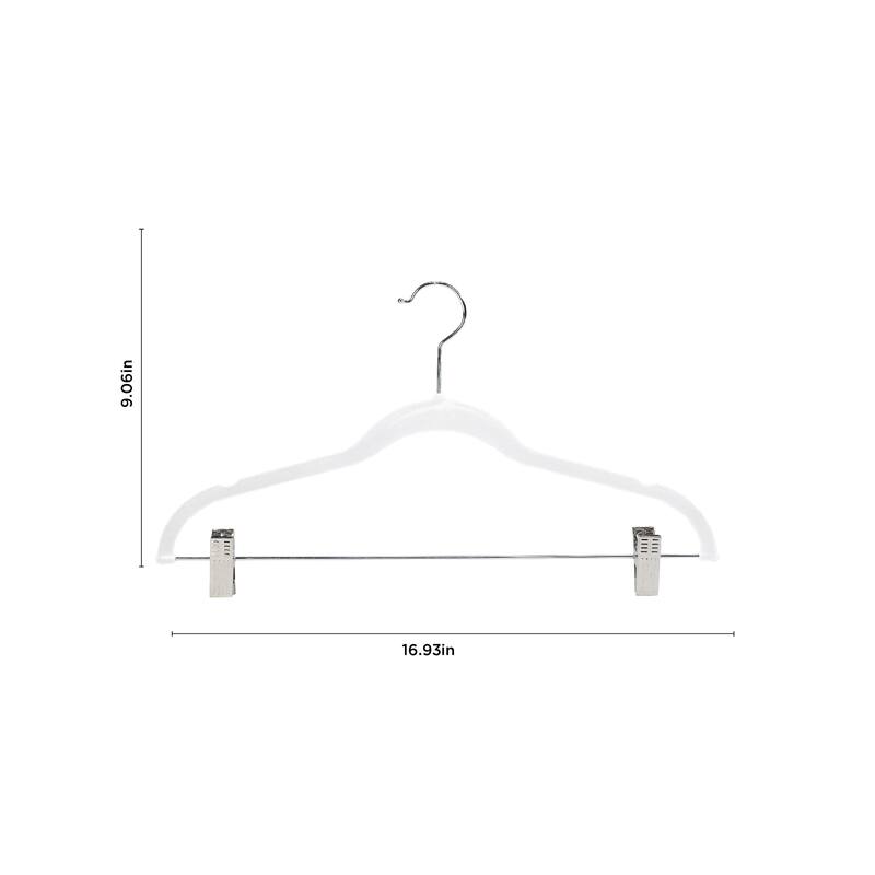 Simplify 24 Pack Velvet Hangers with Clips