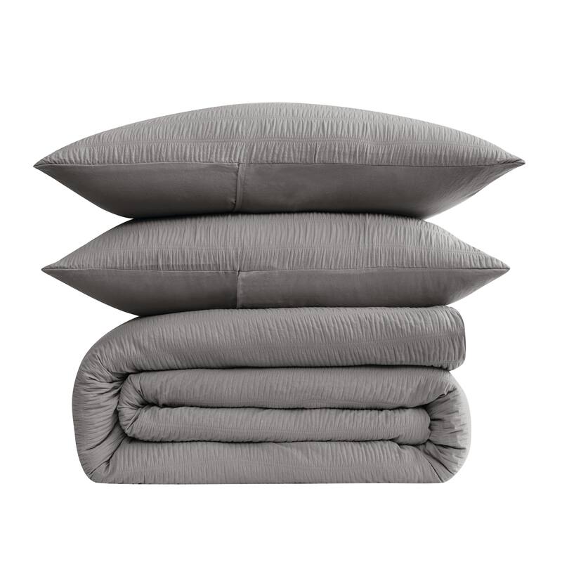 Truly Soft Crinkle Garment Wash Comforter Set