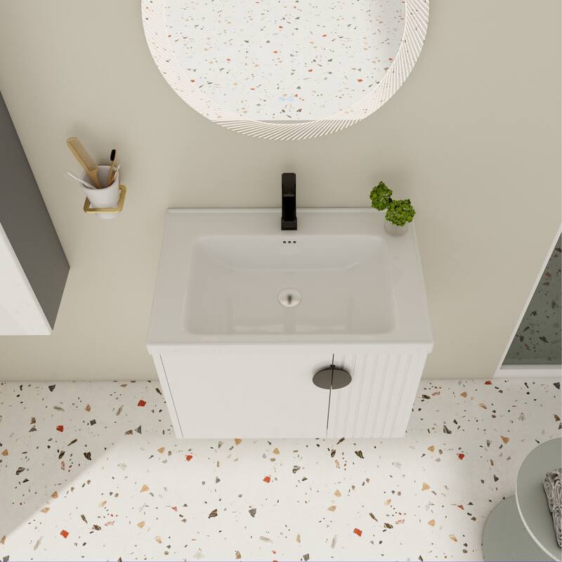 28 Inch Bathroom Vanity with Ceramic Sink