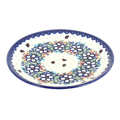 Blue Rose Polish Pottery Vena Dessert Plate