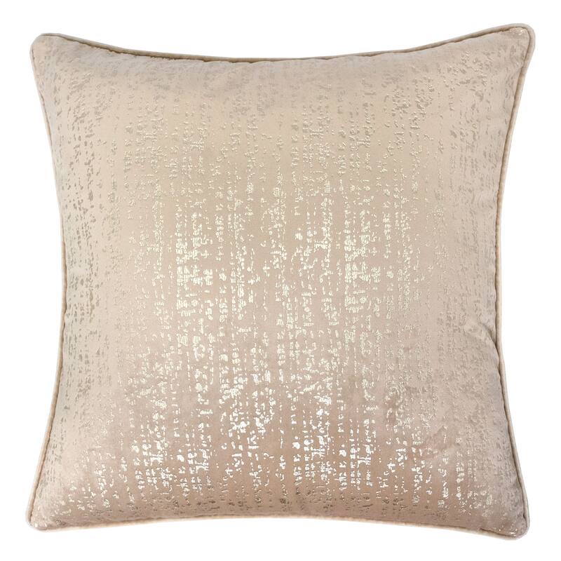Sandy Velvet with Print 20" Square Decorative Throw Pillow 2PK