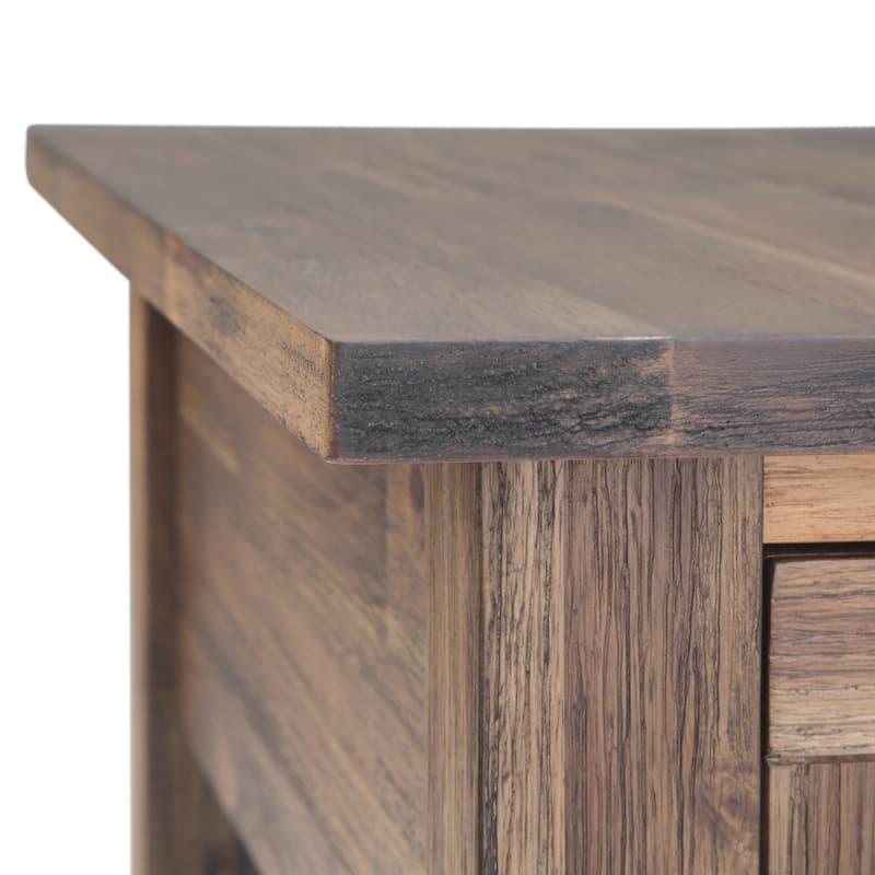 WYNDENHALL Garret SOLID ACACIA WOOD 14 inch Wide Rectangle Rustic Narrow Side Table - 14" W x 24" D x 20" H