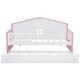 preview thumbnail 32 of 34, Charming House-shaped Design Wooden Daybed with Fence, Trundle and Smart Sensor Lights, Twin size