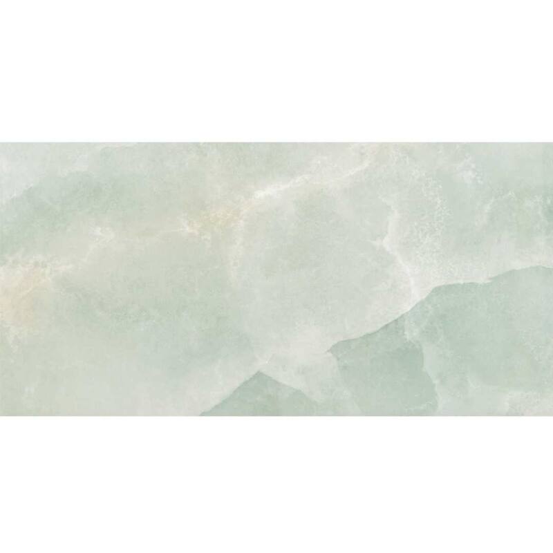 Geo Lust 12in x 24in Green Polished Porcelain Tile - Floor & Wall
