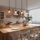 preview thumbnail 12 of 17, Mini Modern Coastal Brass/ Bronze Lantern Pendant LED Dimmable Kitchen Island Lighting with Glass - 5 inches