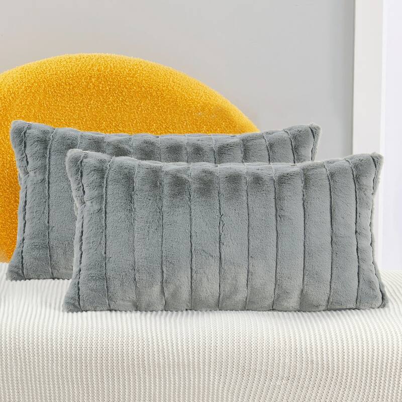 Serenta SuperMink Solid Color Throw Pillow Shell Cushion Cover Set