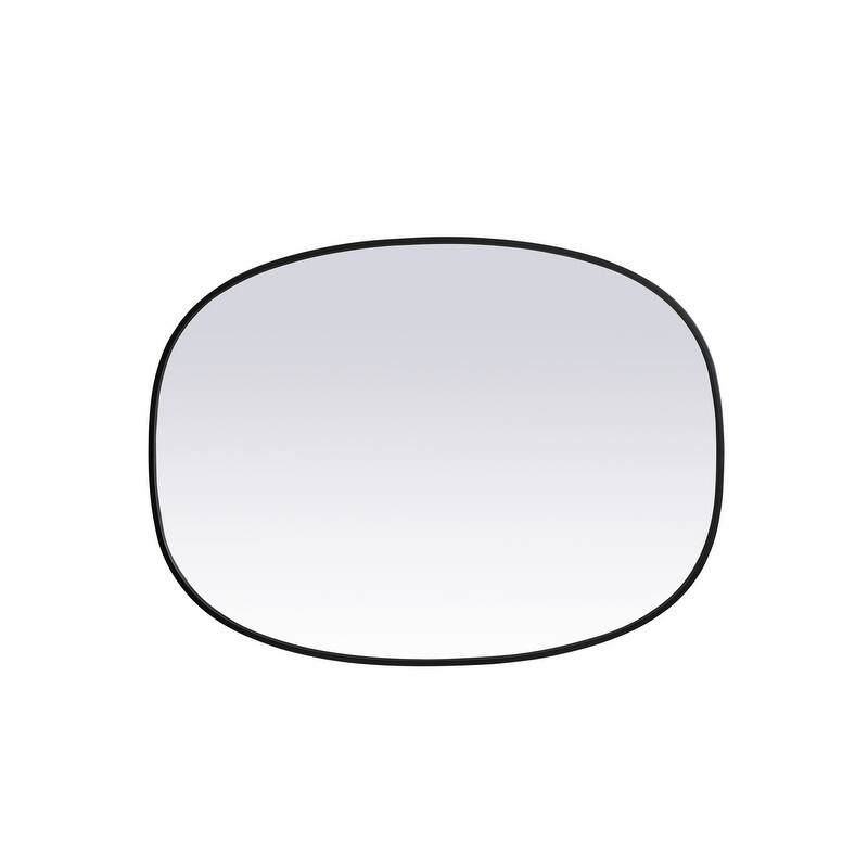 Indigo Home Metal Frame Oval Mirror 30x40 Inch