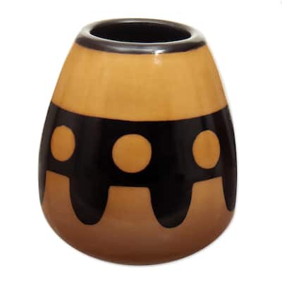 Novica Handmade Sun Tribute Ceramic Decorative Vase